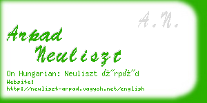 arpad neuliszt business card